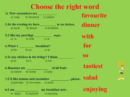 Choose the right word ответы