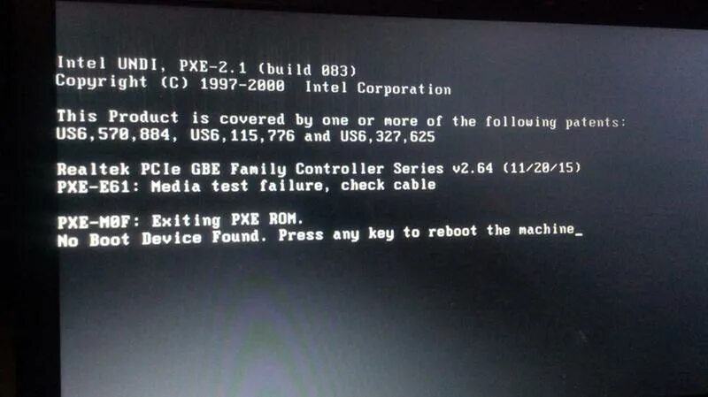 No boot device found press. No boot device found press any key to reboot the machine на ноутбуке dell что делать. ноут при включении сразу выдает pxe-mof:exiting intel pxe rom на ноутбуке.