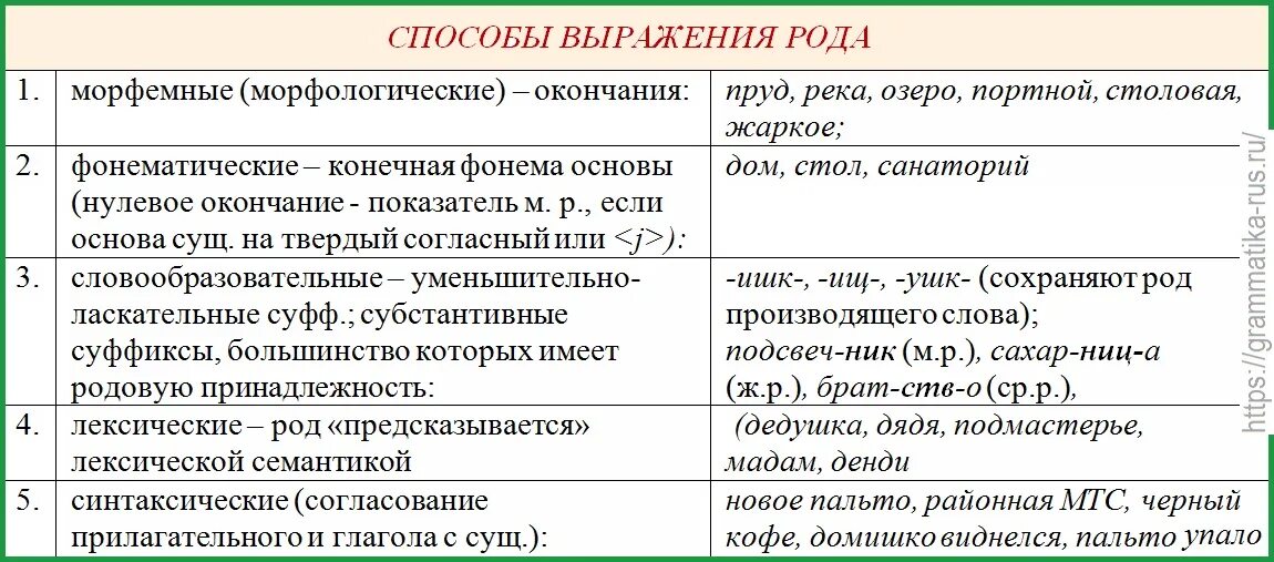 Род слова домишко. Средства выражения категории рода. Способ выражения рода существительных. Способы выражения рода имен существительных в русском языке.