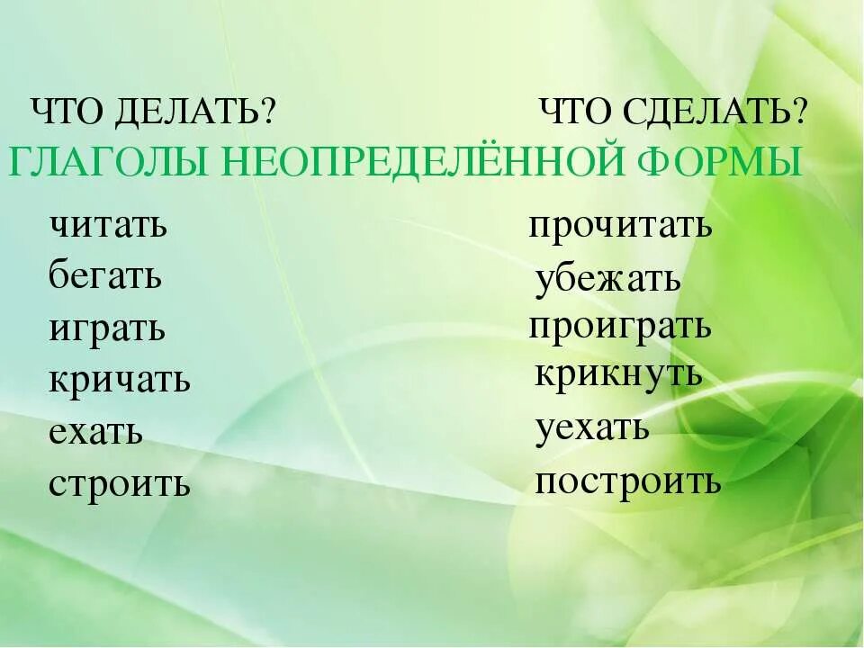 Глаголы отвечающие на вопрос что сделать. Глаголы отвечающие на вопросы что делать что сделать. Глаголы которые отвечают на вопрос что сделать. Глаголы отвечающие на вопрос что делать примеры. Учить вопрос что сделать