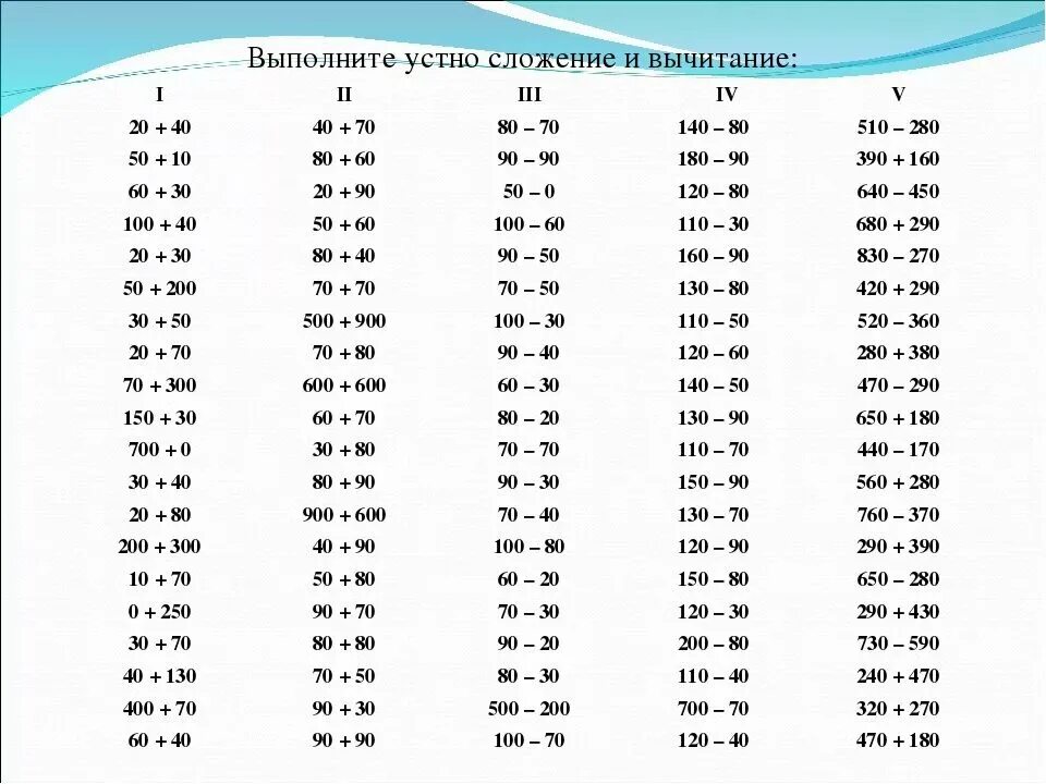 Примеры на сложение и вычитание 2 класс. Сложение вычитание двузначных чисел до 20. Сложение и вычитание двузначных чисел до 100. Примеры по математике 2 класс на сложение и вычитание. Счет в пределах 20 без перехода