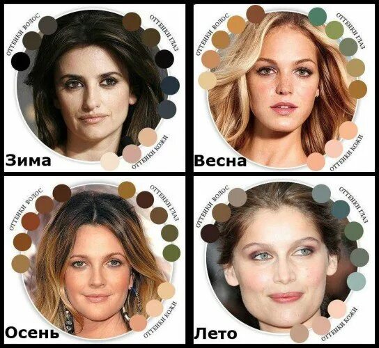 Тип осень зима. Цветотип внешности. цветовой типаж внешности.