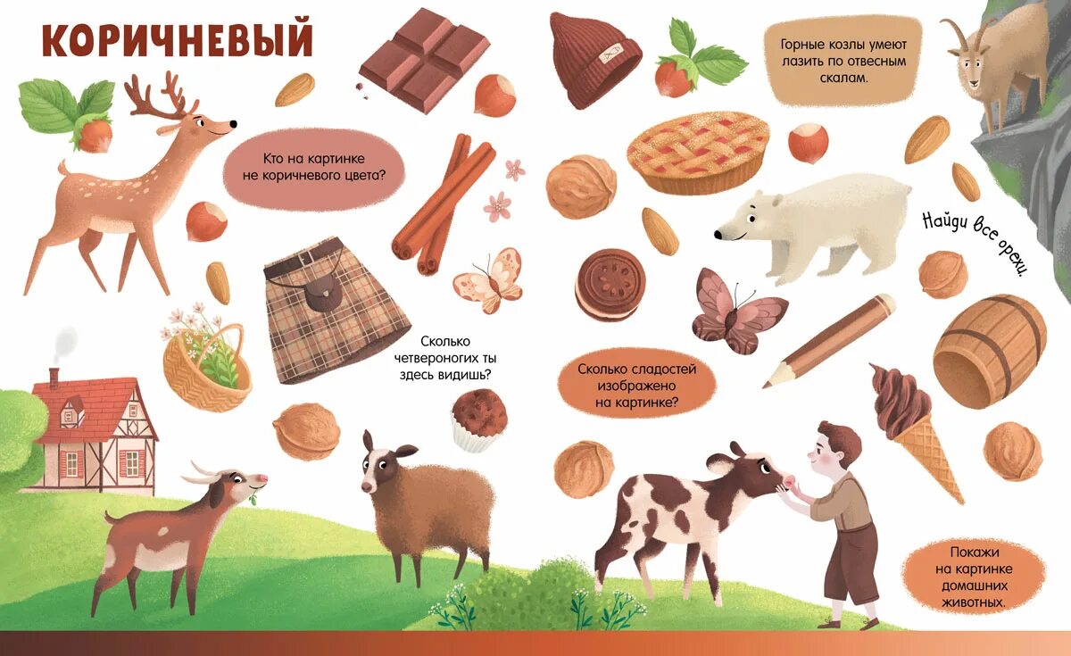 изучаем коричневый цвет. что бывает коричневого цвета. коричневый цвет. коричневые листья. коричневый цвет в природе.