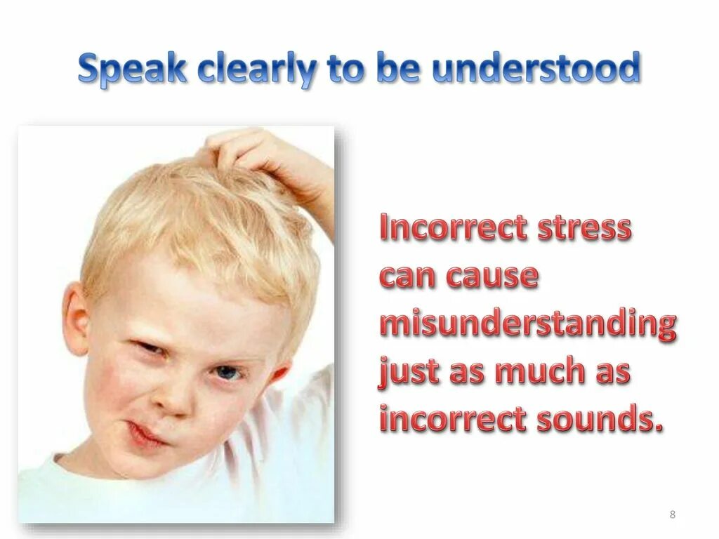 Speak clearly. Speak clearly pictures. Incorrect pronunciation. Drugs cause misunderstanding.