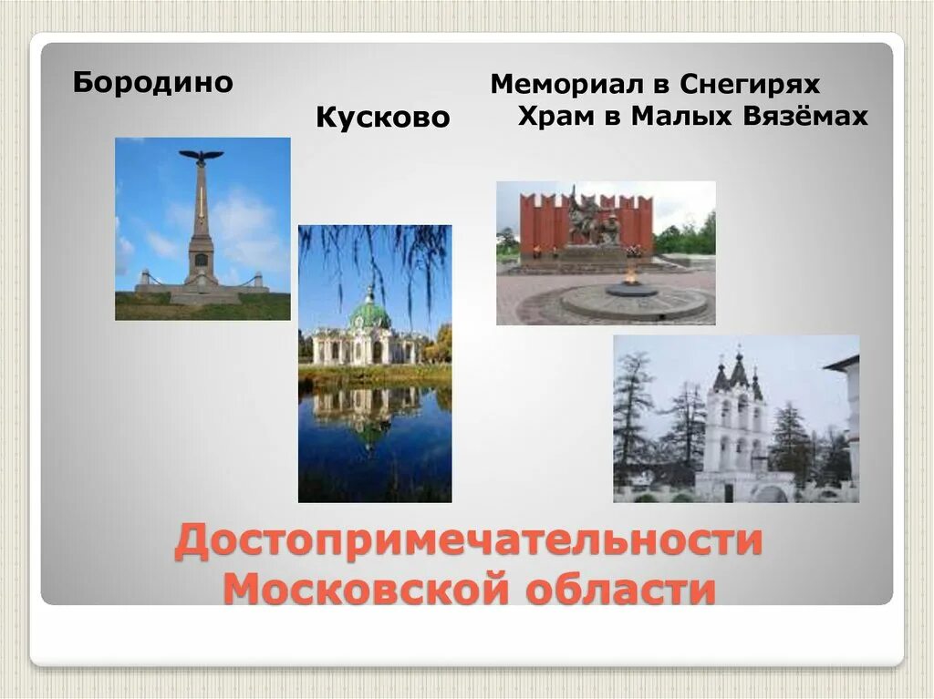 Памятники московской области 4 класс