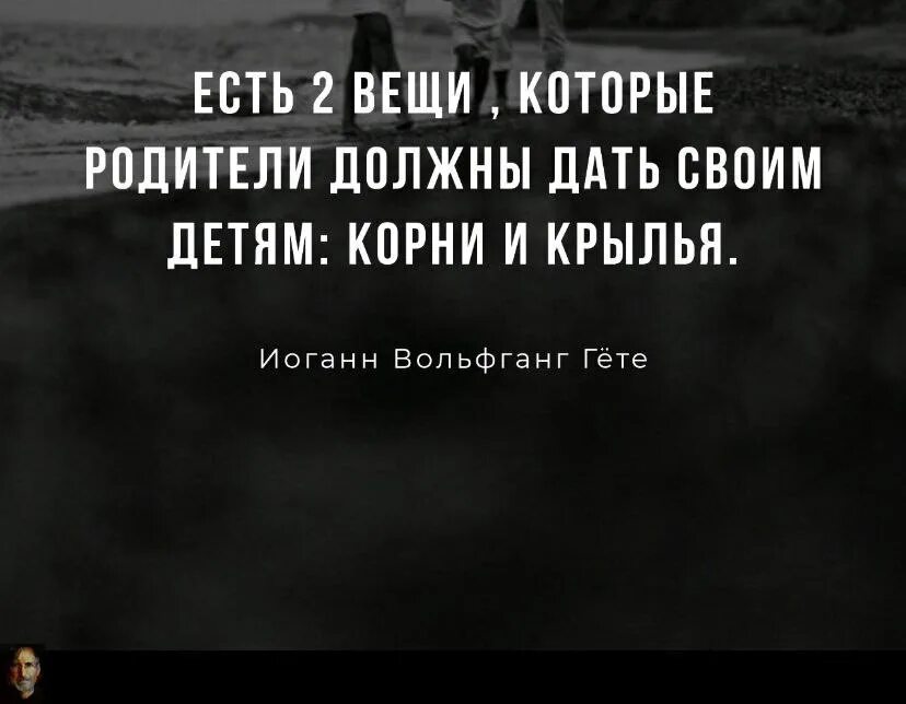 Дайте детям крылья и корни. Есть две вещи которые родители должны дать. Есть 2 вещи которые родители должны дать своим детям корни и Крылья. Родители это корни и Крылья. Детям надо дать Крылья.