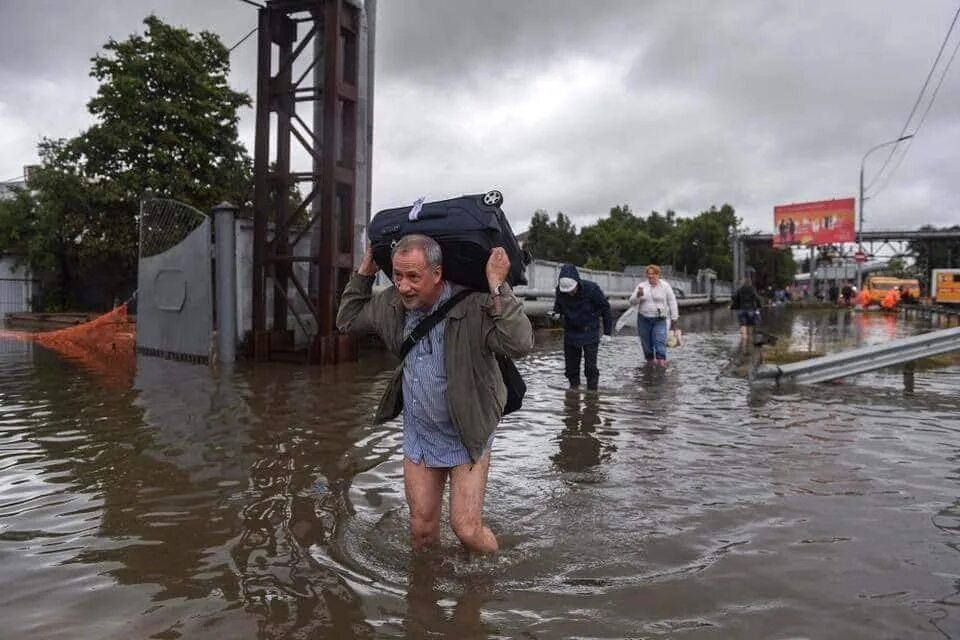 Наводнение в Шереметьево. Ливень в Москве. Затопление Москвы. Потоп в Москве.