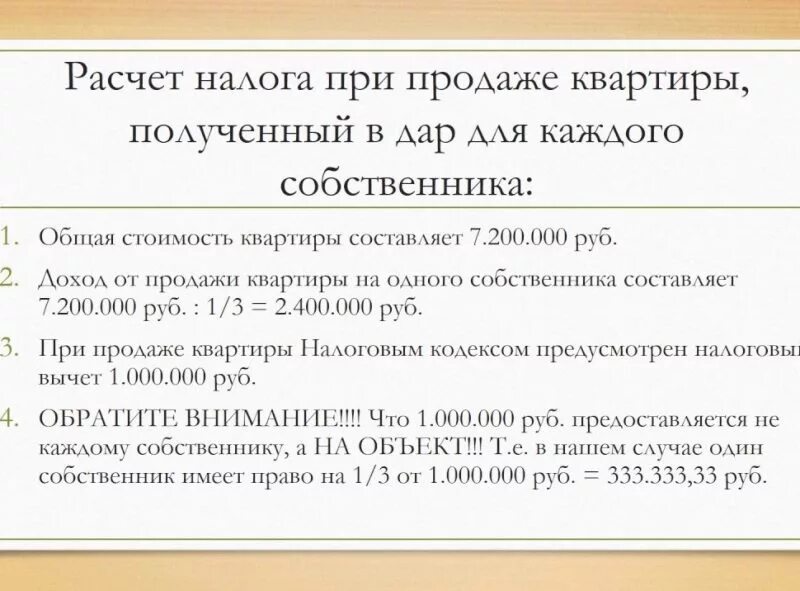 Доходы от продажи долей квартиры