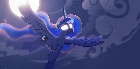 The moon rises