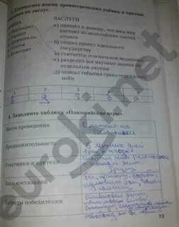 Всемирная история 5 класс решебник