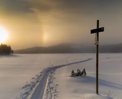 Крест снег