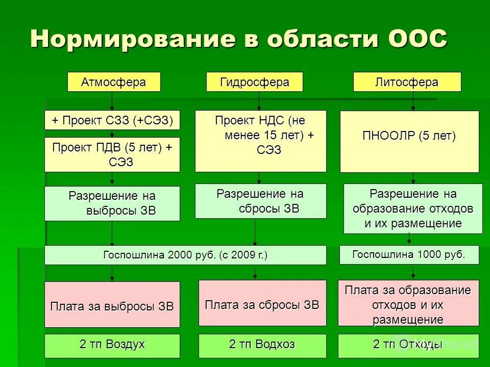 Функции в области охраны окружающей среды