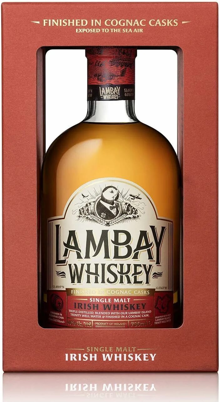 Виски Малт Ириш сингл Малт. Lambay Malt Irish Whiskey. 0,7 Виски Айриш сингл Молт. Виски "Lambay" Malt Irish Whiskey, Gift Box, 0.7 л. Irish malt