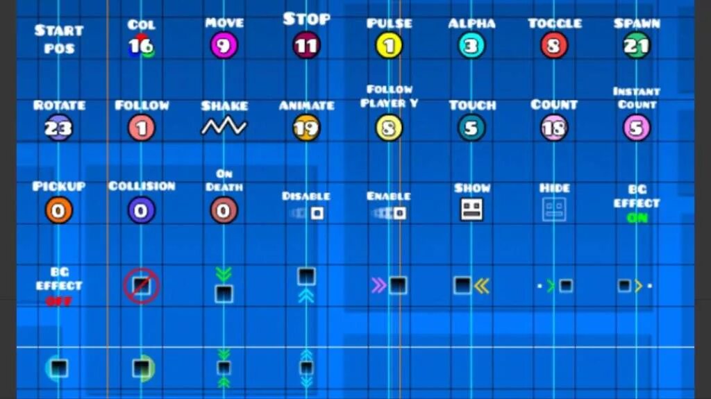 Геометри даш 2.2 триггеры. Триггеры geometry dash. все триггеры геометрии даш. триггер rotate geometry dash. альфа триггер геометрия даш.