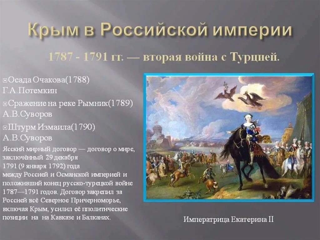 Роль потемкина в освоении новороссии. Потемкин сражения. Потёмкин в русско-турецкой войне. Присоединение Крыма к Российской империи.