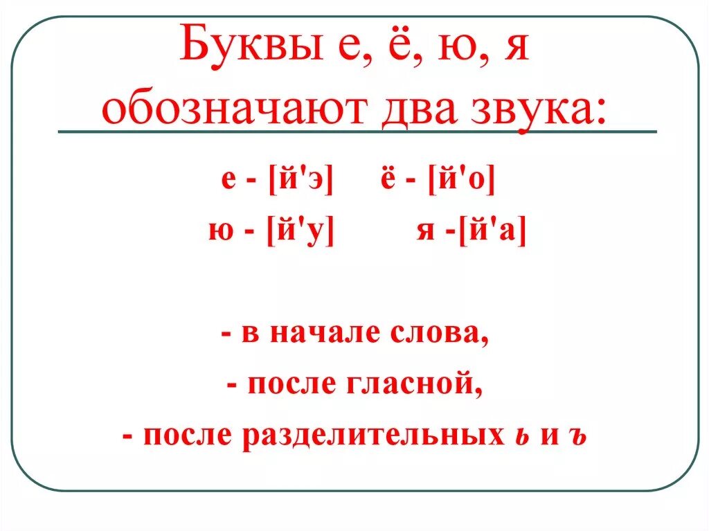 Довольно количество букв и звуков. Буквы е е ю я обозначают 2 звука. Сколько звуков обозначает буква е. Когда буквы е ё ю я обозначают два звука. Двойная роль букв е ё ю я таблица 1 класс.