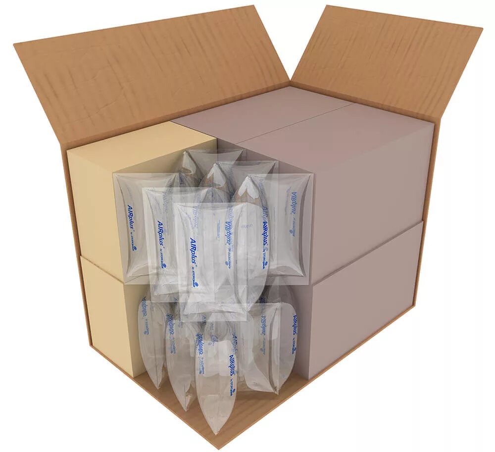 Воздушной упаковки AIRPLUS. AIRPLUS воздушные подушки. Коробки для упаковки товара. Упаковка хрупких грузов.