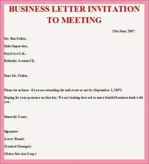 Invitation example