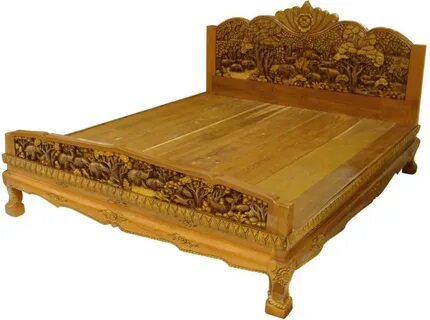 Резная кровать из дерева