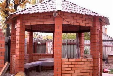 Как выложить из кирпича беседку