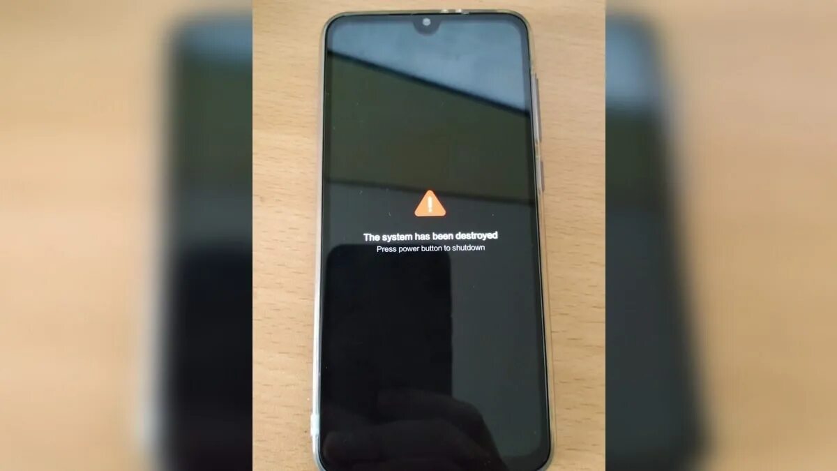 The system has been destroyed xiaomi redmi