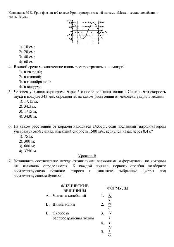 Тест по физике 9 класс вариант 1. Зачет по физике 9 класс механические колебания и волны звук. Контрольная по физике 9 класс механические колебания. Контрольная работа по физике 9 класс механические колебания. Механические колебания зачет 9 класс.