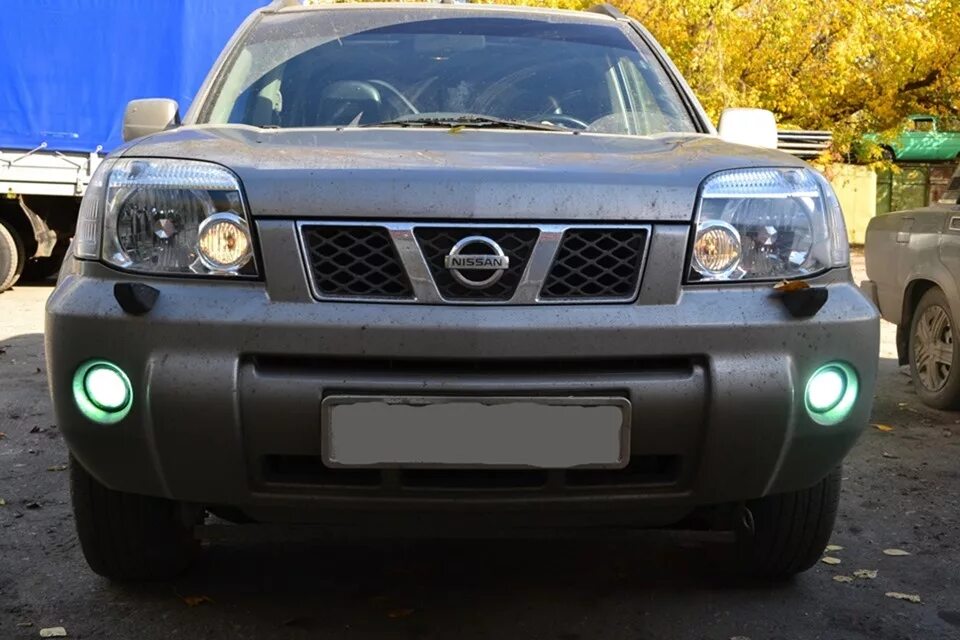 5 фар. доп свет на nissan x-trail t30. противотуманные фары х трейл т30. птф led x-trail t30. противотуманные фары х трейл т30.