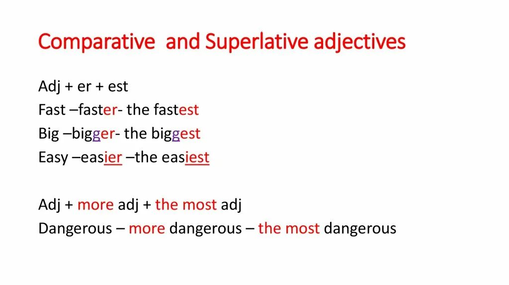 Comparative form dangerous. Comparative adjectives. Comparatives and Superlatives. Степени сравнения Comparative and Superlative adjectives. Comparative Superlative Chart правило.