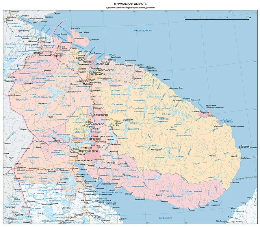 Показать на карте где находится мурманск. Карта Мурманской области. Мурманск карта области. Населенные пункты на карте Мурманской области. Карта Мурманской области с городами подробная.