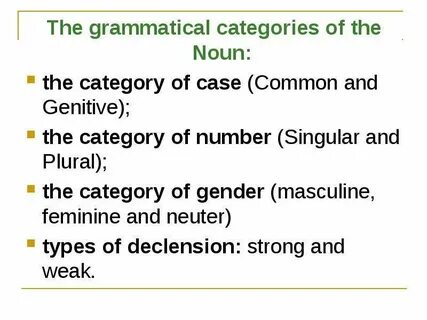The categories of number