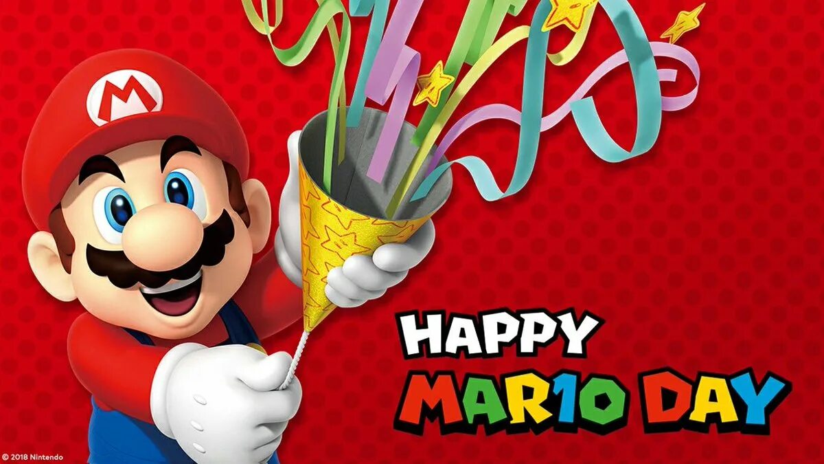 Mario day. День Марио (mar10 Day). День рождения супер Марио. Марио открытка.