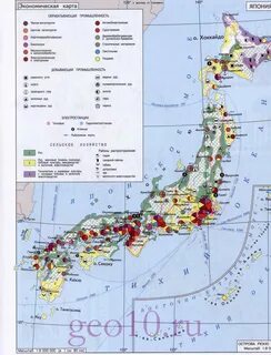 Изображение: Экономическая карта Япония. Современная карта экономического развит