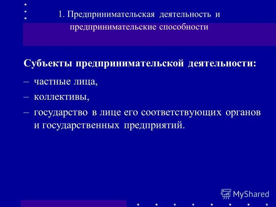 Тест на предпринимательские способности