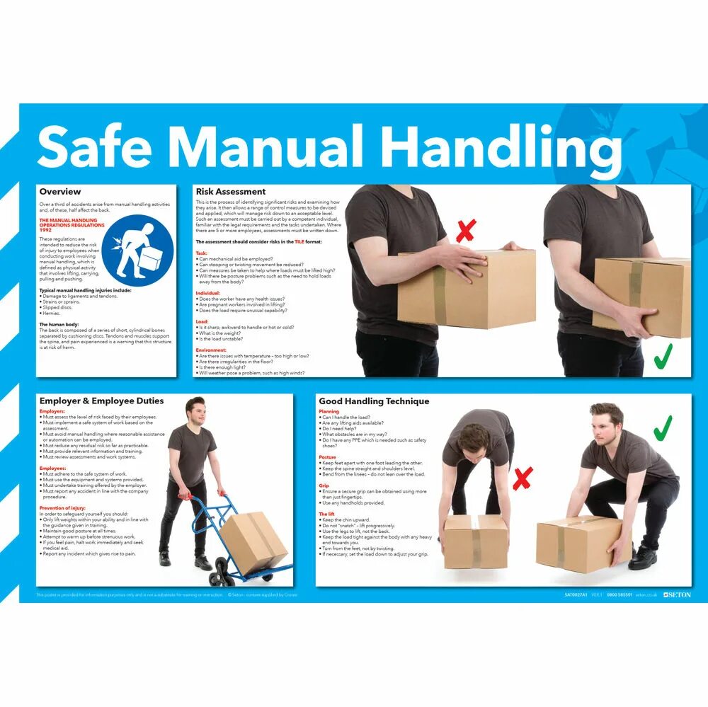 Manual handling. Safe manual handling poster. Manual material handling. Workplace manual handling. Handling out