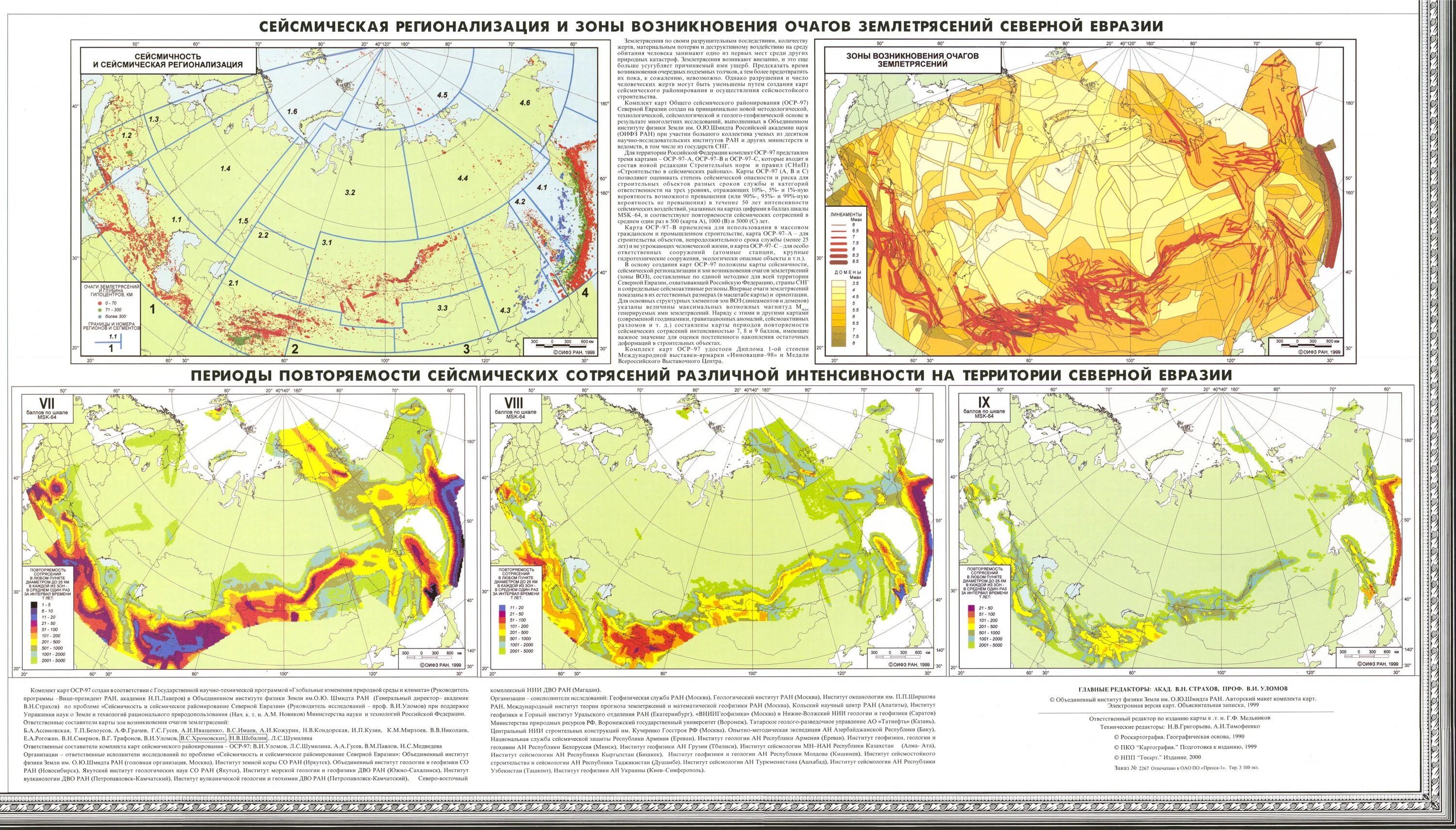 Карта ОСР-97. Карта сейсмического районирования России ОСР-97. Комплекта карт ОСР-97. Карте общего сейсмического районирования территории РФ ОСР 97.