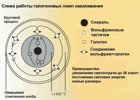 Галогенная лампа схема
