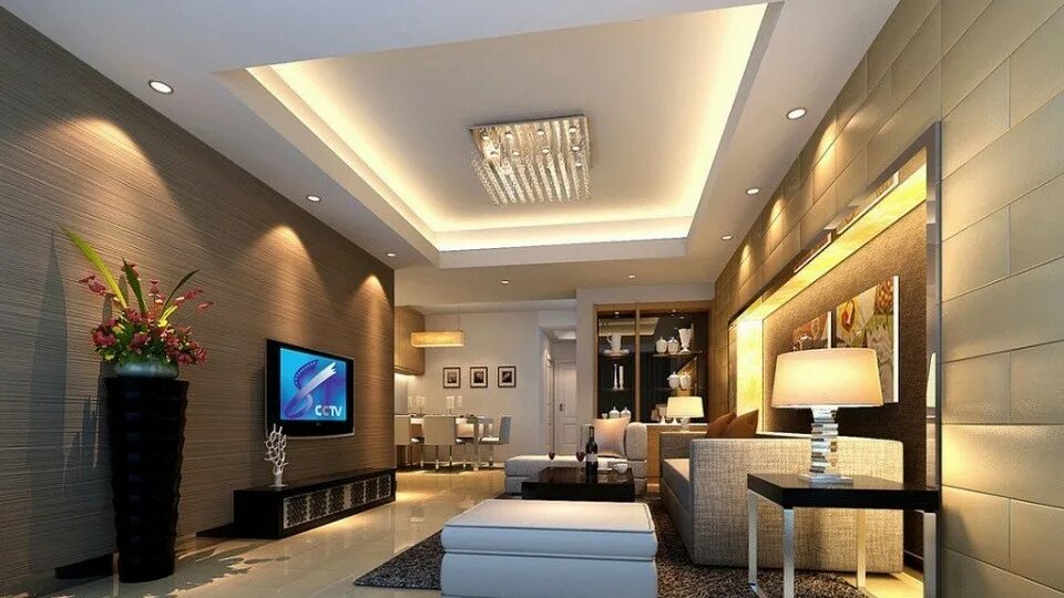 Хороший свет в комнате. Дизайнерские потолки. Освещение в гостиной. Подсветка в интерьере. Потолки в современном интерьере.