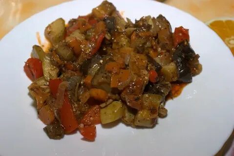 Салат соте из баклажанов