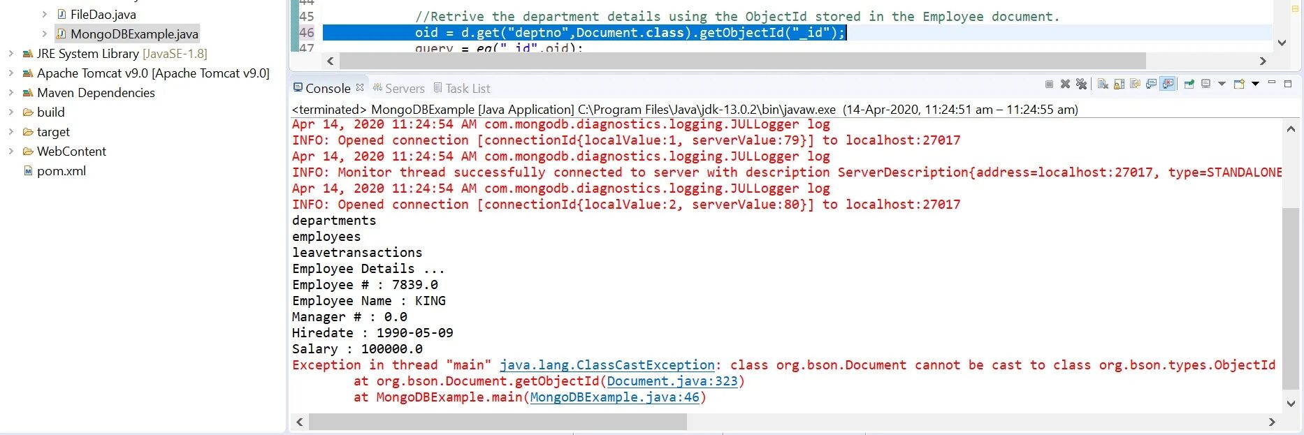 Метод main в java. Java MONGODB. Последовательность запуска java. Java CLASSCASTEXCEPTION.