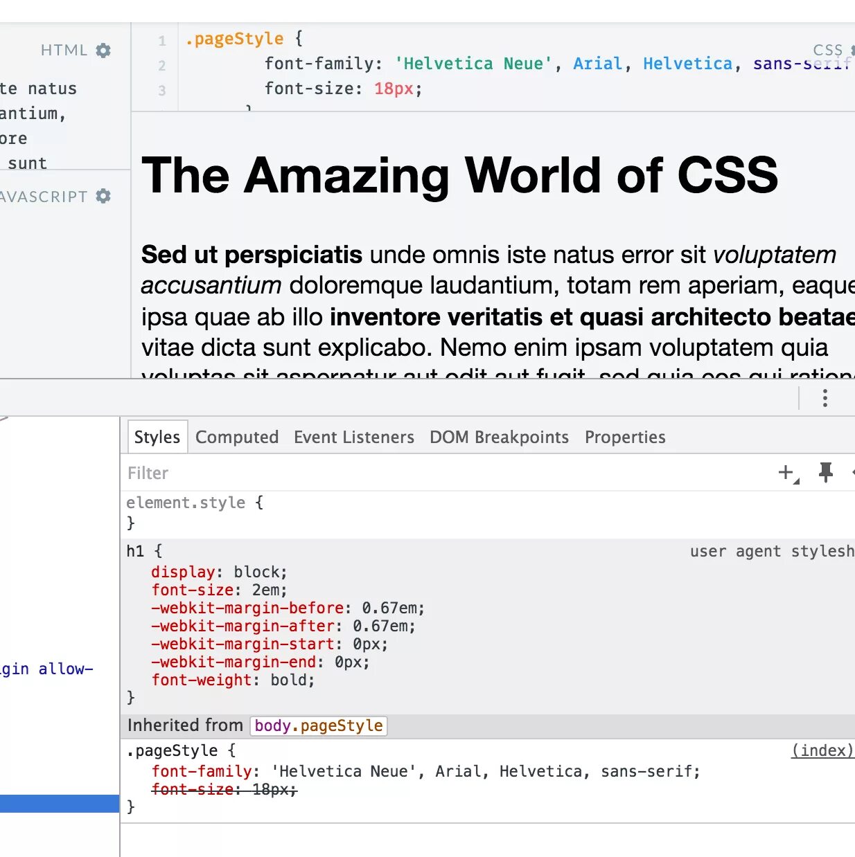 User agent stylesheet