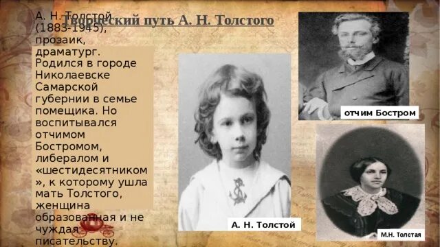 Отчим Толстого Алексея Николаевича Бостром. Родители Алексея Николаевича Толстого. Мать Алексея Николаевича Толстого.