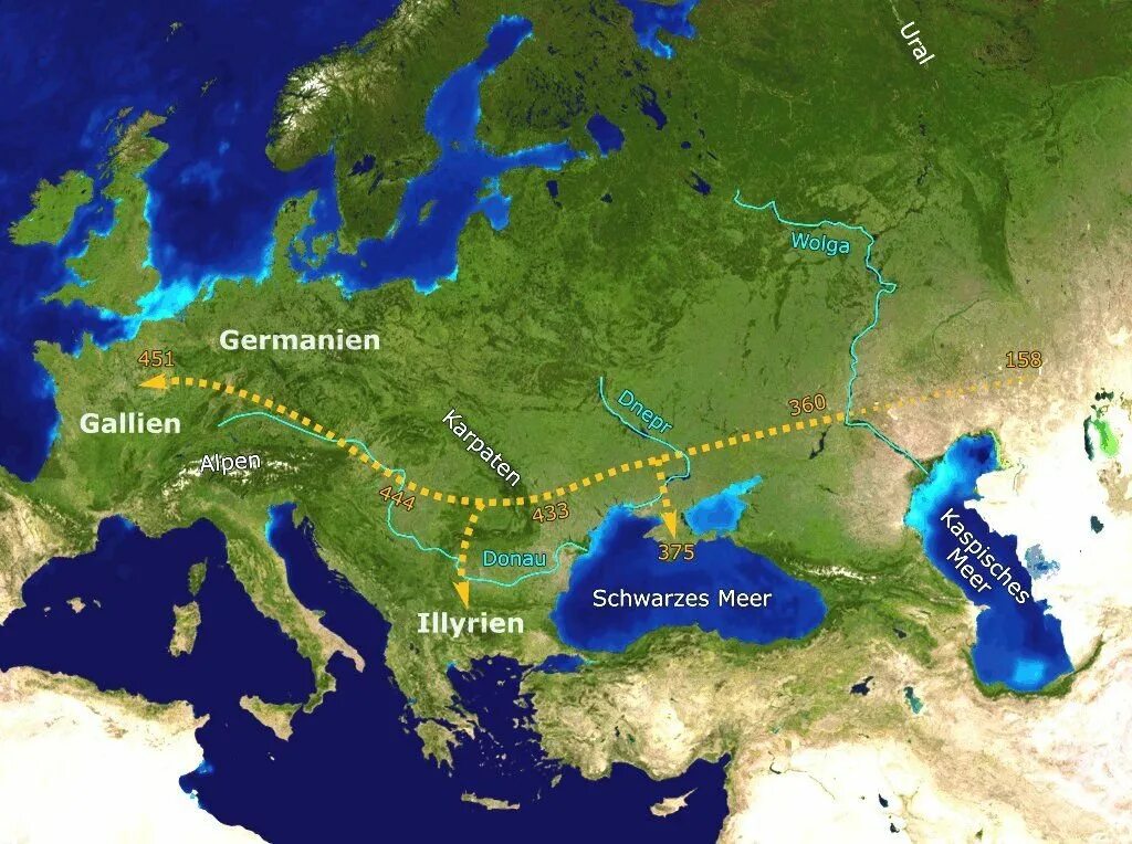 Откуда пришли даны. Гунны территория расселения. Путь гуннов в Европу. Гуннская Империя территория. Империя гуннов на карте.