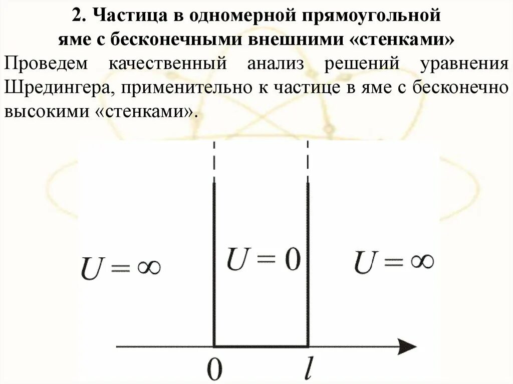 Частица в потенциальной яме. Микрочастица в одномерной прямоугольной яме. финитное движение в потенциальной яме. одномерный потенциальный ящик с бесконечно высокими стенками. задания с одномерной системой.