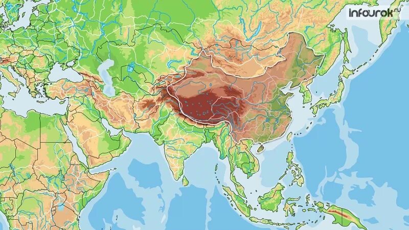 Водные объекты Азии на карте. Моря зарубежной Азии. Районы животноводства зарубежной Азии. Карта Азии с регионами и реками.