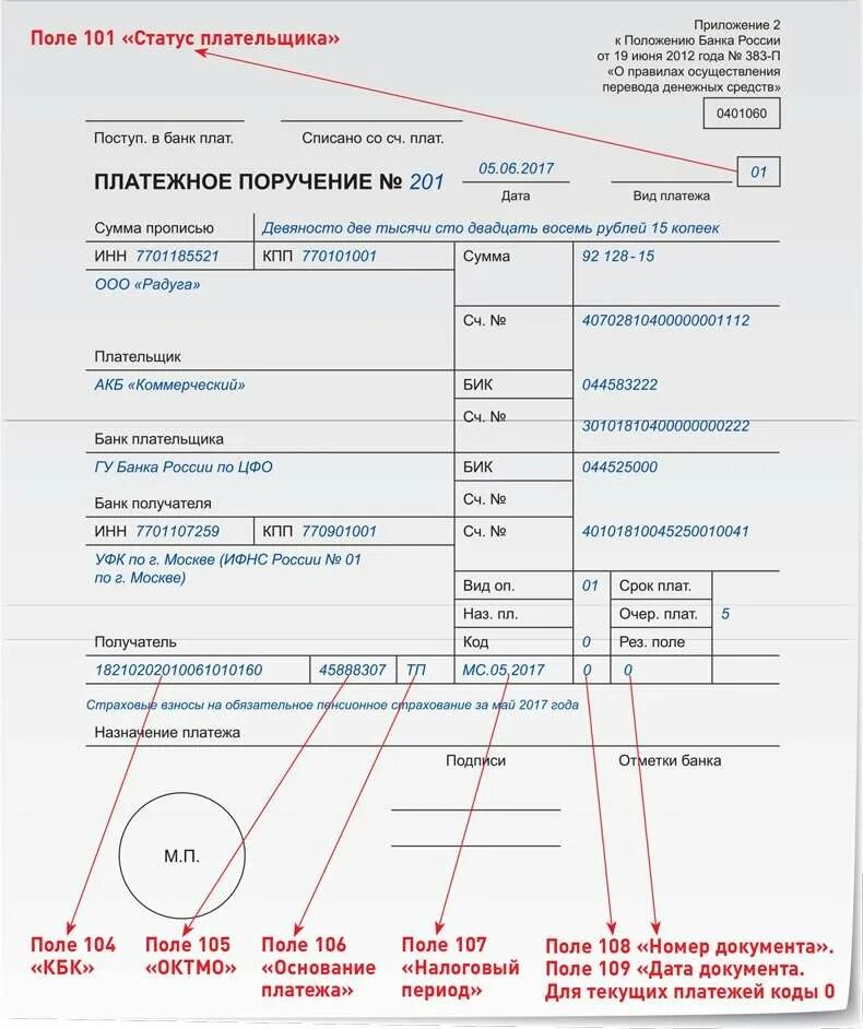 Копии платежных документов