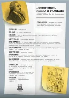Объяснить говорящие фамилии в недоросле
