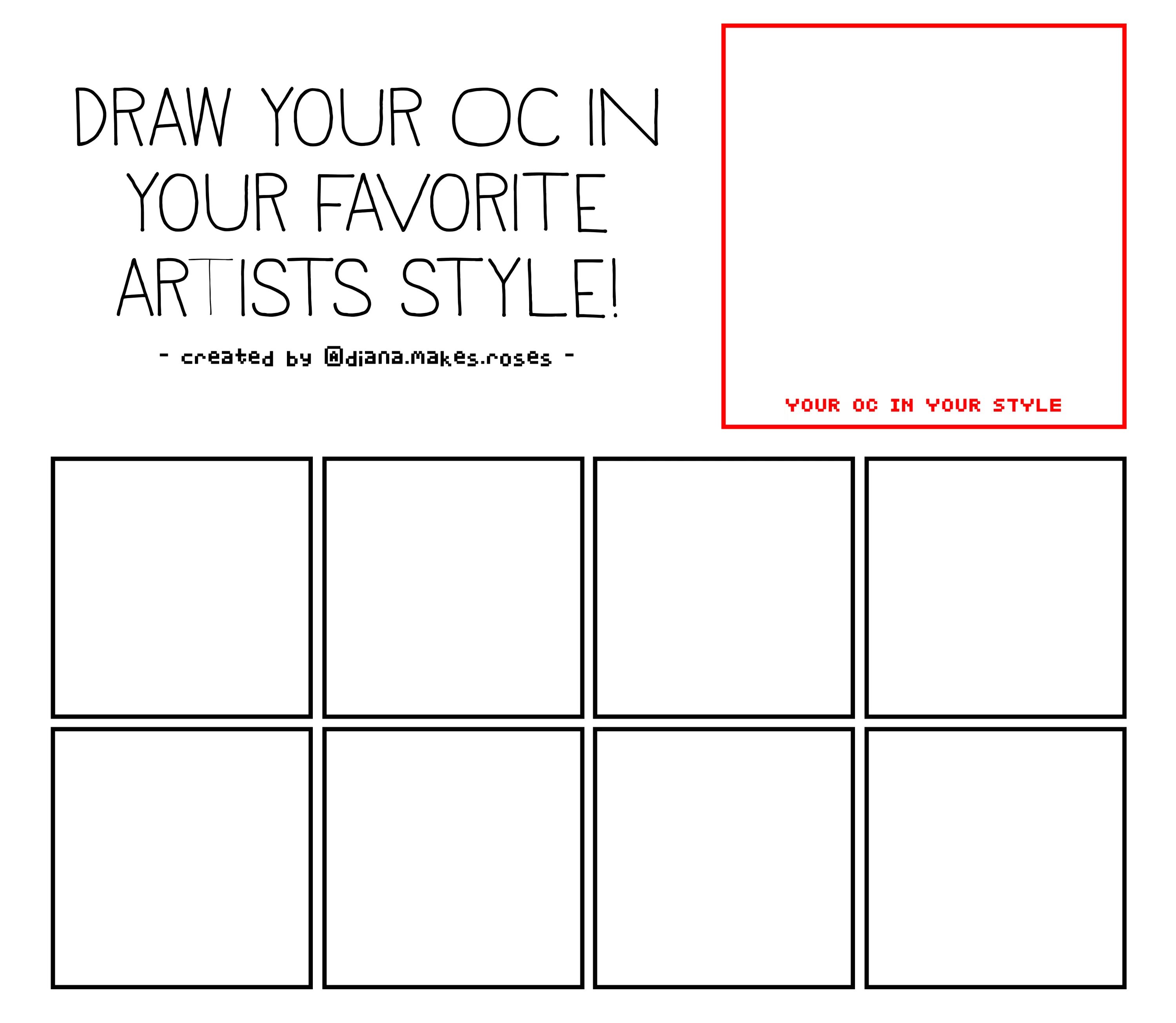 Draw your own. Draw your friends oc in your style шаблон. oc meme шаблоны. draw your favorite. draw in your friends style.