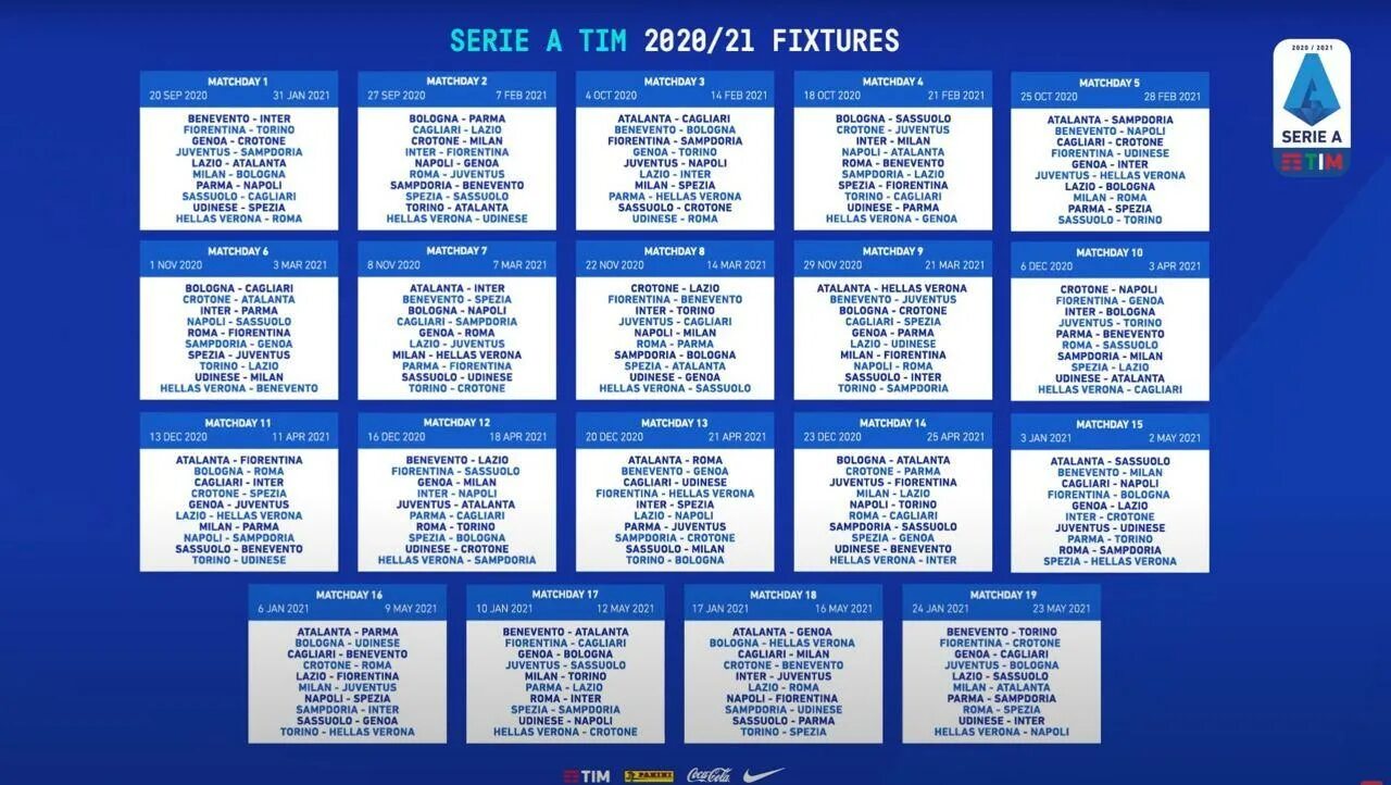 Serie A Calendar - www.itieffe.com