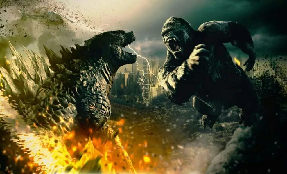 Godzilla vs king uzbek tilida. Конг против Годзиллы 2. Бой Годзиллы и Конга.