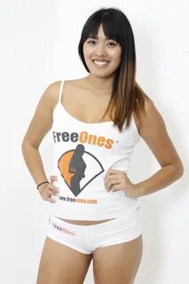 Asian babe Angelina Chung strips her FreeOnes Gear.